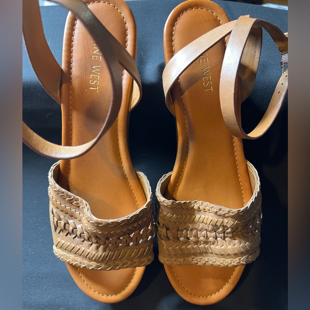 Woven Brown Nine West Sandal